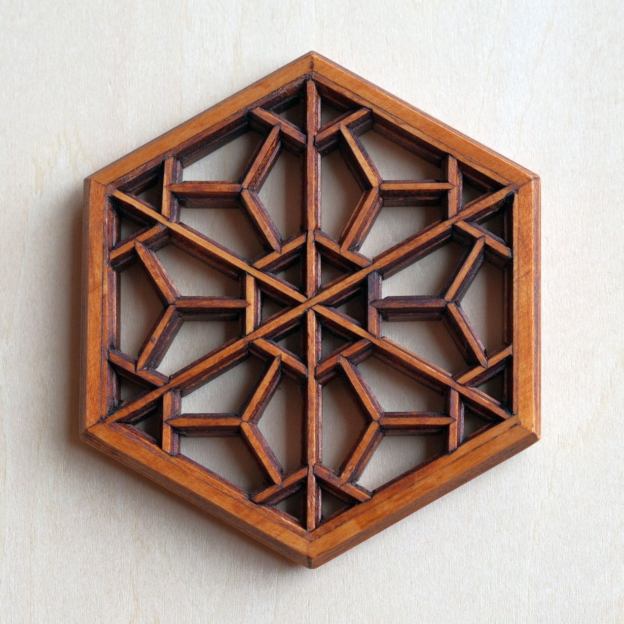 画像: Kinomo  組手腰コースター　拭き漆仕上げ